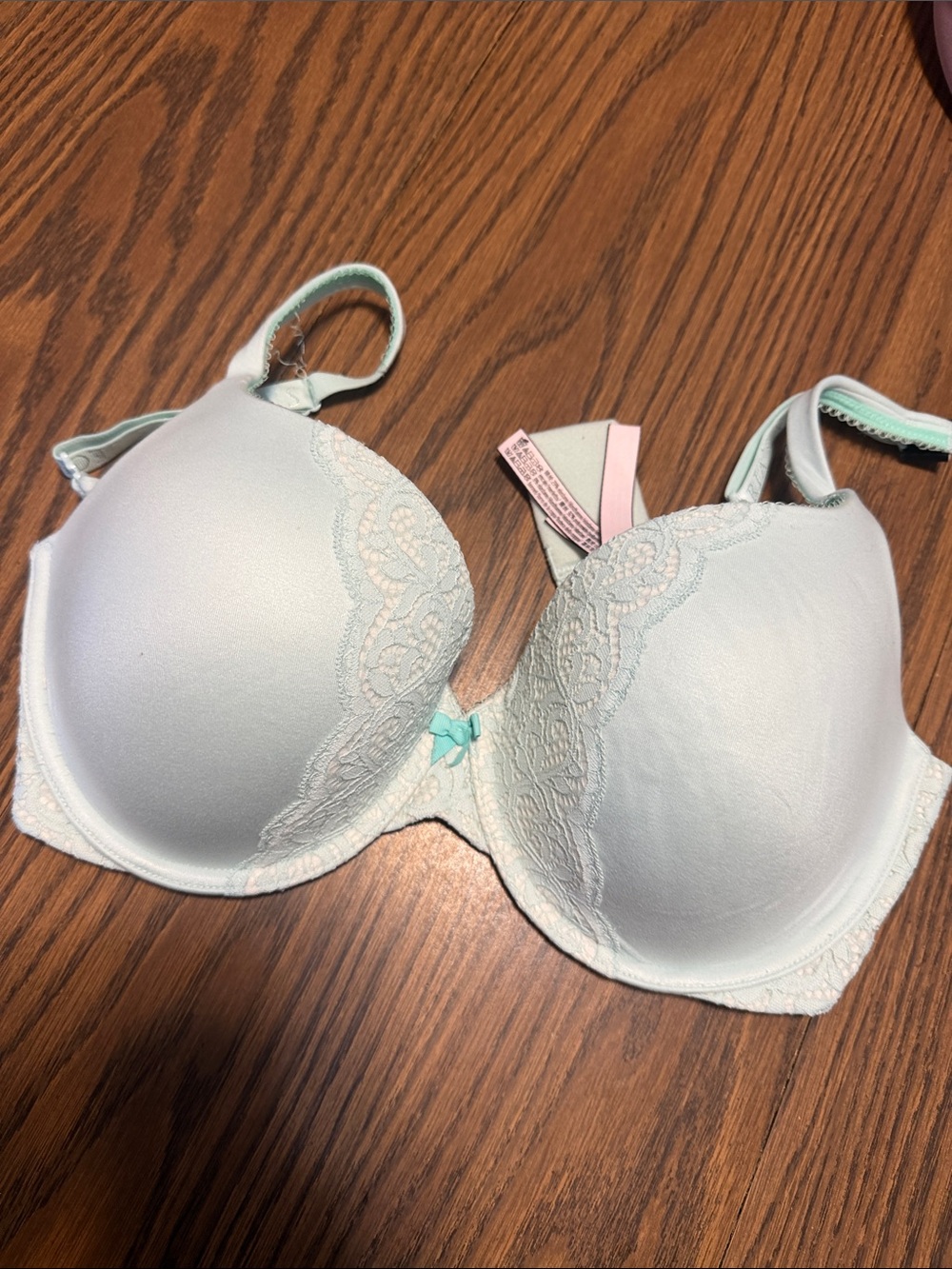 Victoria's Secret Light Aqua Lace T-Shirt Bra